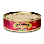 Скумбрія атлантична в т/с 240 гр/24шт/ящ в ж/б №3 "ТМ Даринка"
